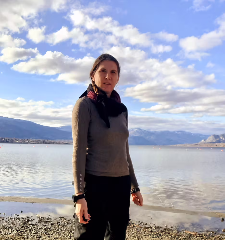 Strong radiant woman in nature
